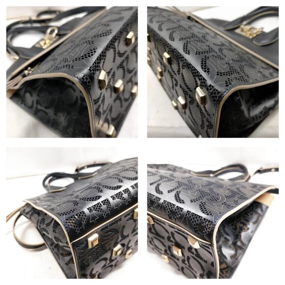 Ferragamo Studio Black Leather Hand Bag mon1000-101425 - Picture 8 of 16